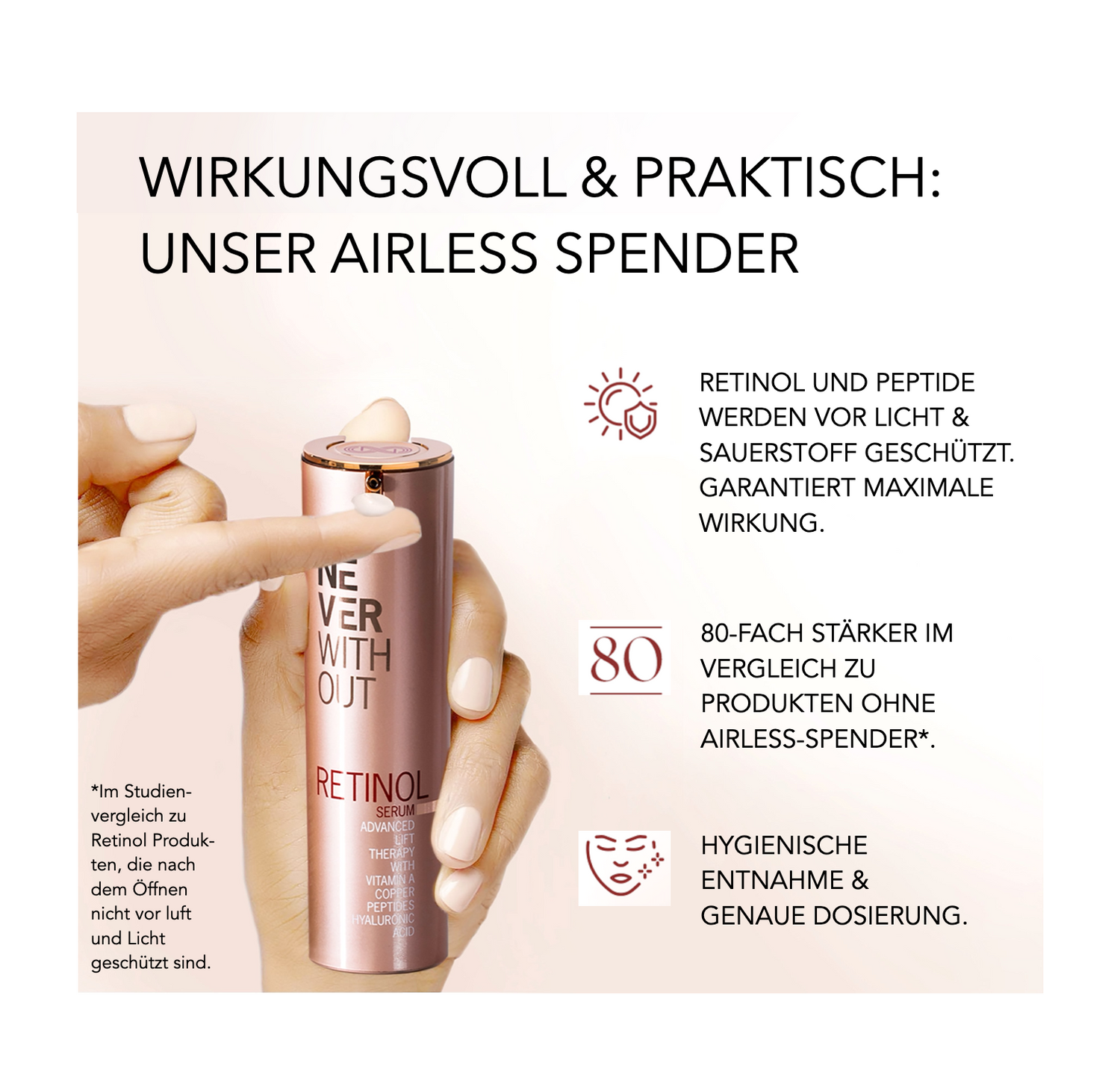 RETINOL SERUM MIT HYALURONSÄURE UND KUPFER-PEPTIDEN — ADVANCED LIFT THERAPY, 30 ML | 1.0 FL.OZ.